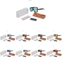 Güneş Gözlüğü Klasik Tasarımcı Polarize Gözlük Erkek Kadın Pilot Sunglass UV400 Gözlük Sunnies FL PC Çerçeve Polaroid Lens Kutusu ve Jllaxj ile
