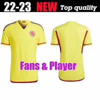Fans speler 22 23 Men Kit Colombia Home Away Soccer Jersey 2022 2023 James voetbalshirt Falcao jeugdkind Camiseta de futbol Maillot