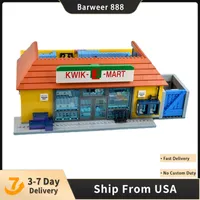في الأسهم 83004 Block 16004 2232pcs House Kwik-e-Mart Model Building Build Build Bricks Gift Compatible 71016