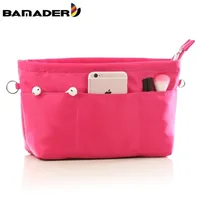 Bolsa en el organizador Bamader Handbag Purso Inserto Nylon Cosmetic Portable Acabado dentro de 220512