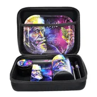DHL Free portable smoking accessories sets Tobacco Kit Metal Rolling Tray grinder Herb Container smoke set