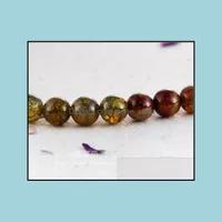 Stone Loose Beads Jewelry 4 Mm Natural Brown Dragon Agate Gemstone Diy \ Accessories Drop Delivery 2021 Gatau