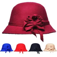 Berets Ozyc Marken Winter Fedora Hüte für weibliche Damen fühlten Top -Hut -Mädchen Homburger Frauen Bowler Caps Chapeu Maskulinoberets