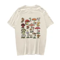 Урожай мода грибная печать негабаритные футболки Egirr Grunge эстетическая улица графические тройники женские футболки милые вершины одежда 220411