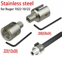 För bränslefilter rostfritt stål fatstrådskydd för Ruger 1022 10/22 munbroms 1/2x28 5/8x24 Adapterkombo .223 .308 Kompensator Napa 4003 WIX 24003