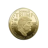Trump 2024 Gold Coin Craft Rendre American à nouveau un insigne de monnaie en métal