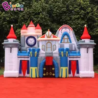 Modelos de paredes decorativas infláveis ​​personalizadas da parede do castelo para o evento da propaganda da decoração do partido do evento com esportes dos brinquedos do ventilador de ar