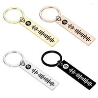 KeechChains Personalized Code Spotify Key Chain Ring Ring Custom Scantable Coppia Gift Music Scaning keychain Fred22