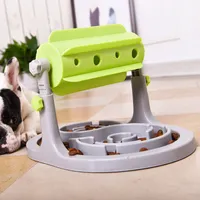 Roller Cat & Dog Feeder Adjustable Pet and Food Bowl Toys Supplies Y200917