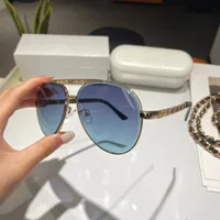 Últimas gafas de sol de diseño de marca de lujo de alta calidad para hombres clásicos para mujer gafas de sol gafas de gafas de lentes de vidrio de metal