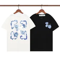 남자 티셔츠 여름 느슨한 티 오프 패션 브랜드 탑 맨의 캐주얼 셔츠 고급 의류 스트리트 스트리트 흰색 반바지 소매 옷 폴로 스 셔츠 .top2