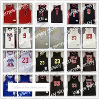 James Retro Mitchell ve Ness Basketbol Formaları 1 Derrick Rose 08-09 33 Scottie Pippen 95-96 97-98 Amerikan Takım Yıldızı Yüksek Kalite Jersey Boyut