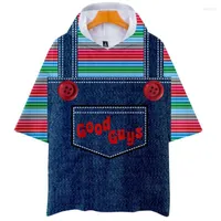 Heren t shirts de kwaadaardige good guys speelgoed 3d capuchon shirt mannen/vrouwen Halloween Chucky bedrukte t-shirt casual pullover tees tops kleren