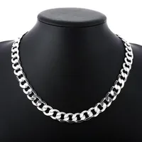 Fine 925 Sterling Silver Figaro Chain Necklace 6mm 16 "-24inch top Quality Fashion Women Men Jewelry Xmas 2019 New Arvival 274d