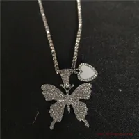 Colares pendentes sublimação em branco Butterfly pingentes