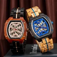 Wristwatches Automatic Mechanical Watch Men BOBO BIRD Top Luxury Wooden Wristwatch Clock Logo Custom Cool Gifts Box Reloj HombreWristwatches