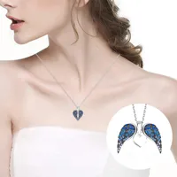 Kedjor silver halsband trendiga smycken älskar gåva damer hänge hjärthalsband hängsmycken guld halsbas