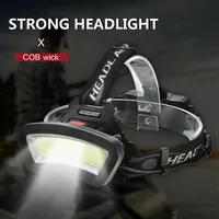 8000LM COB Powerful Led Headlamp Waterproof Head Light USB Rechargeable 4 Modes Camping Torch Ligh 18650 Battery239m