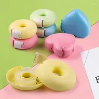 Makeup Borstar Candy Color Eyelash Extension Tape Box Love Heart Donut Shape Design Holder Easy Tear Grafting Plastic Tapes Har22