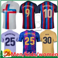 22 23 Lewandowski Ansu Fati Soccer Jersey Memphis Pedri Ferran 2022 2023 Adama F. De Jong Dest Barabel Barcelonas Kit Kit Men Mujeres largas Camisetas de Fútbol