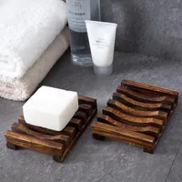 Soap Dishes Vintage Wooden Charcoal Tray Holder Rack Plate Box Container Portable For Home BathroomSoap