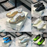 2022 toz torbası en iyi tasarımcı sıradan ayakkabılar lea'ther dantel platform büyük boyutlu spor ayakkabılar siyah yeşil erkekler kadınlar Alexander McQueen McQuuss Chaussures Espadrilles