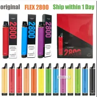 Puff Flex 2800 çubuklar% 2% 5 tek kullanımlık vape kapsüller cihaz kitleri e sigara 850mAh pille doldurulmuş 8ml buharlaştırıcı xxl 1600 Tek kullanımlık vape kalem e sigara k