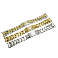 Banda de relógio de 20 mm Banda de relógio Polishig Solid Solidless Stoneless Straping Curved End Bracelet para Rolex Submariner Tools256h