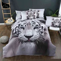 Dream ns 3d animal tigre set de cama de súper rey / california colcha ropa de cama kussensloop textiles para el hogar pn001