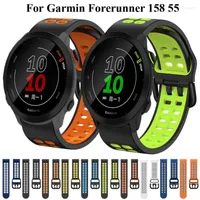 Bandas de reloj para Garmin Forerunner 158 55 245 645 Reemplazo de pulsera 20 mm Silicona SOF Sport Strap Venu Approach S40 Hele22