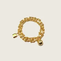 High Edition Hardwear Wrap Bracelets Graduierte Armband Charme Double Link Anhänger Mütter Tag Geschenk 18K Gold Platted Designer Schmuck Schmuck