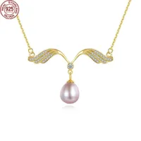 인기있는 Babiqu Natural Freshwater Pearls 여성을위한 펜던트 목걸이 925 Sterling Silver Fine Jewalery 생일 크리스마스 선물 FN-0297