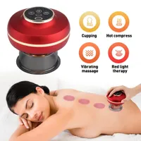 6/12 niveaus Elektrische cupping Massager Gezondheid Gadgets Intelligent ademhaling Negatieve drukschraapinstrument voor het verlichten van fysieke vermoeidheid