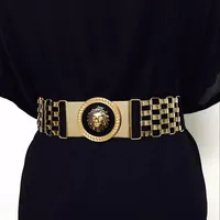 벨트 금속 밝은 표면 중공 체인 탄성 벨트 트위스트 미러 얇은 여성 여자 럭셔리 70cm