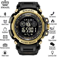 Smael Smart Watch Outdoor Sport Waterproof PedometersメッセージリマインダーBluetooth Watches Men SmartWatch for iOS Android Phone275D