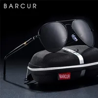 Barcur Brand Soleil Verre avec boîte Lunes polarisées gratuites hommes conduisant des verres Femmes UV 400 verres 220514