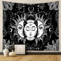 150x200cm Mandala Tapestry White Black Sun and Moon Wall Wiszące Tarot Hippie Wall Tapestrys Home Dorm Pack Inventory
