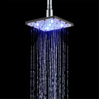 Cabezales de ducha de baño cabezal abds cuadrado 6 pulgadas LED colorido autodiscolación top spray l0409