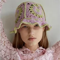 Cappelli larghi Panama 2022 Marca di moda Visor protezione UV Capo pieghevole Crochet Hollow Knitting Multicolor Bucket Hat