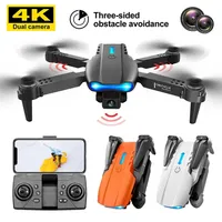 4k Двойная камера K3 Pro Дрон профессиональный HD складной рост удерживает мини-квадроцикл Dron 3 сторон Убегание вертолета Игрушки подарок 220413