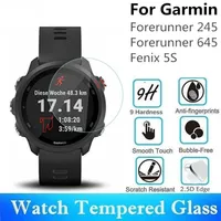 10 pezzi di vetro temperato per Garmin Forerunner 245 Round Smart Watch Protector Forerunner 645 Fenix ​​5S Film protettivo255A255A