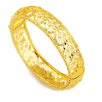 24.000 Goldarmbänder für Frauen Designer Schmuck Charme Kinder Armband Dubai Braut Hochzeit Äthiopisches Armband Afrika Bangles316V