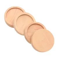 Anhänger Halsketten 50x runde Holz Cameo -Basis -Einstellungen Blanks Tablett DIY 25mmPendant