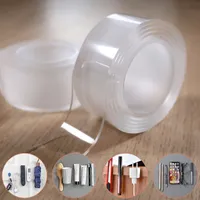 other Building Supplies Double Side Tape Feature Waterproof Reusable Adhesive Transparent Glue Stickers Suit for Home Bathroom Decoration 1/2/3Meters