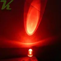1000pcs 5mm de água redonda vermelha lâmpada LED LED DIODO Ultra Bright Bright Plug Plug-in DIY Practice Wide Angle2813