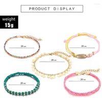 Anklets Anklet Bracelets For Women Summer 15 Style Shell Tassel Colorful Weave Bead Foot Chain Bohemian Jewelry Wholesale 2022 Roya22