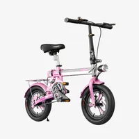キッズバイク14インチ格納式子供8〜18歳のフロントとリアのダブルブレーキを備えた自転車自転車自転車自転車