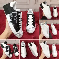 Casual Style Sports Shoes White Black Calfskin Portofino Sneakers Perfect Technical Outdoor Runner Trainers EUR38-46