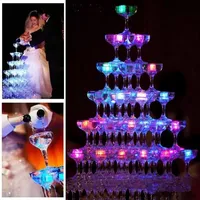 LED -gadget AOTO kleuren mini lichtgevende kunstmatige ijs kubus flash licht bruiloft kerstfeestje decoratie dd