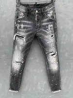 22SS Neue Europäische und Amerikanische Jeans Men's Männer Diseñador de hip-hop-jeans Tide de moda de la calle Marke Radfahren Motorrad Waschen Patch Breve Fit Hosen